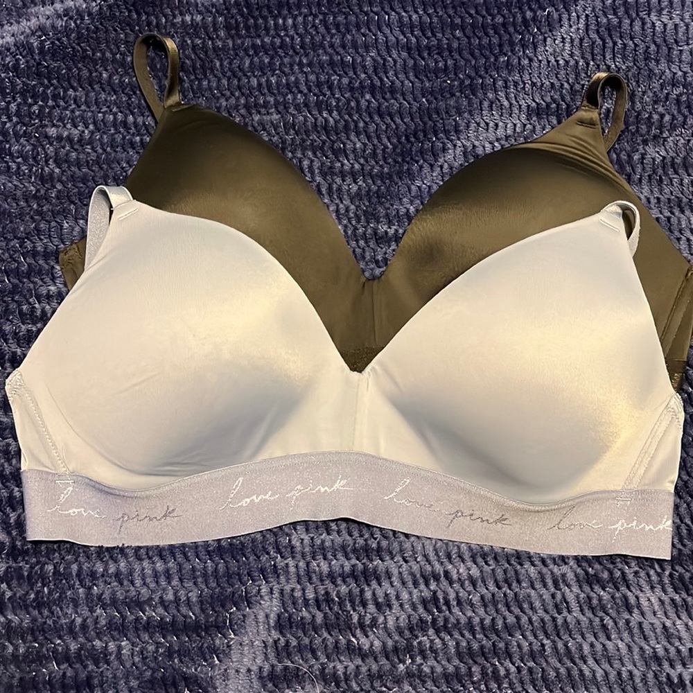 Two great condition PINK seamless bras with no extra padding or wire.